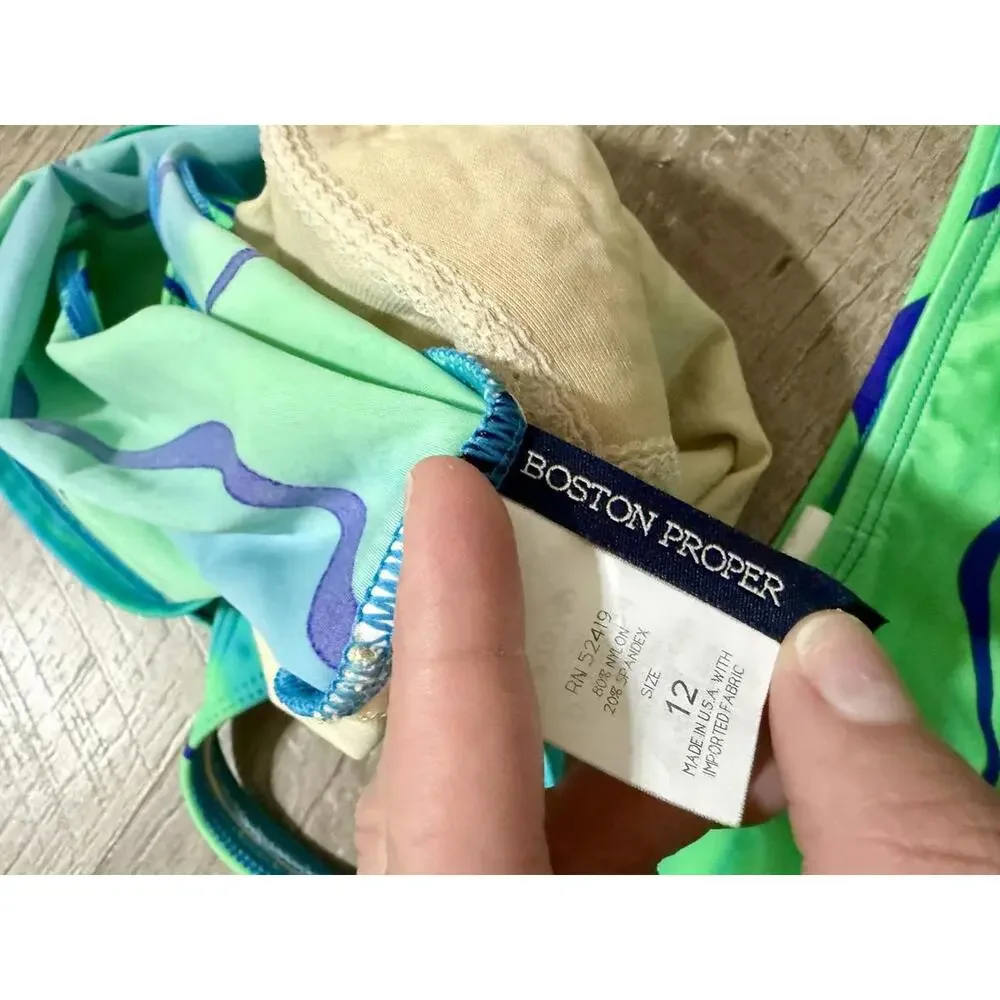 Boston Proper Two-Piece Tankini‎ Swimsuit, Size 12